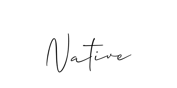 How to make Native signature? Allison_Script is a professional autograph style. Create handwritten signature for Native name. Native signature style 2 images and pictures png