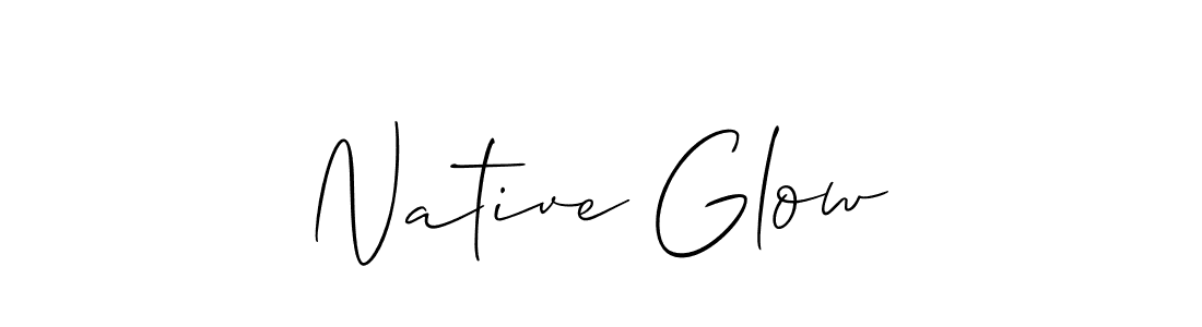 Use a signature maker to create a handwritten signature online. With this signature software, you can design (Allison_Script) your own signature for name Native Glow. Native Glow signature style 2 images and pictures png