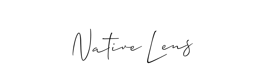 Use a signature maker to create a handwritten signature online. With this signature software, you can design (Allison_Script) your own signature for name Native Lens. Native Lens signature style 2 images and pictures png