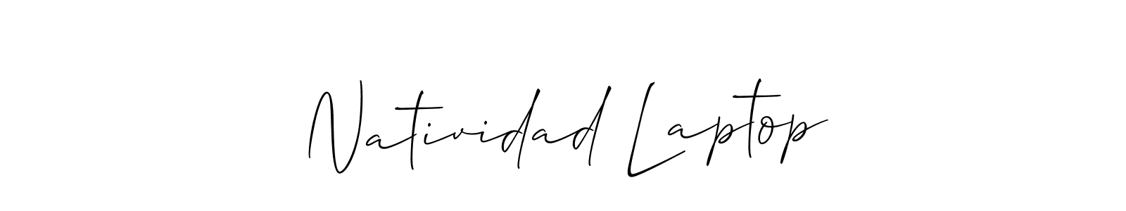 Natividad Laptop stylish signature style. Best Handwritten Sign (Allison_Script) for my name. Handwritten Signature Collection Ideas for my name Natividad Laptop. Natividad Laptop signature style 2 images and pictures png