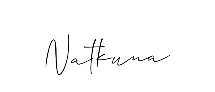 Also You can easily find your signature by using the search form. We will create Natkuna name handwritten signature images for you free of cost using Allison_Script sign style. Natkuna signature style 2 images and pictures png