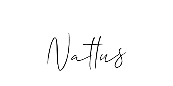 Design your own signature with our free online signature maker. With this signature software, you can create a handwritten (Allison_Script) signature for name Natlus. Natlus signature style 2 images and pictures png