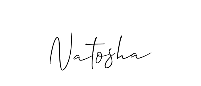 How to make Natosha name signature. Use Allison_Script style for creating short signs online. This is the latest handwritten sign. Natosha signature style 2 images and pictures png