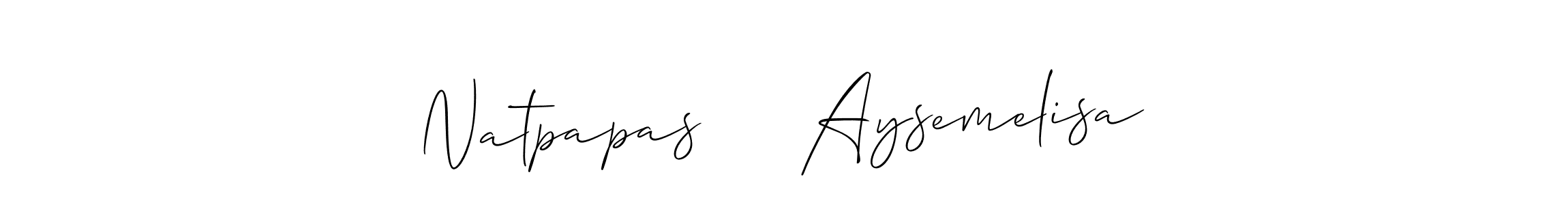 Natpapas     Aysemelisa stylish signature style. Best Handwritten Sign (Allison_Script) for my name. Handwritten Signature Collection Ideas for my name Natpapas     Aysemelisa. Natpapas     Aysemelisa signature style 2 images and pictures png