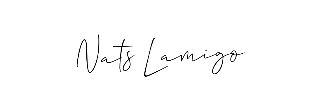 Create a beautiful signature design for name Nats Lamigo. With this signature (Allison_Script) fonts, you can make a handwritten signature for free. Nats Lamigo signature style 2 images and pictures png