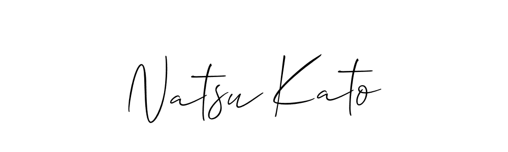 Similarly Allison_Script is the best handwritten signature design. Signature creator online .You can use it as an online autograph creator for name Natsu Kato. Natsu Kato signature style 2 images and pictures png