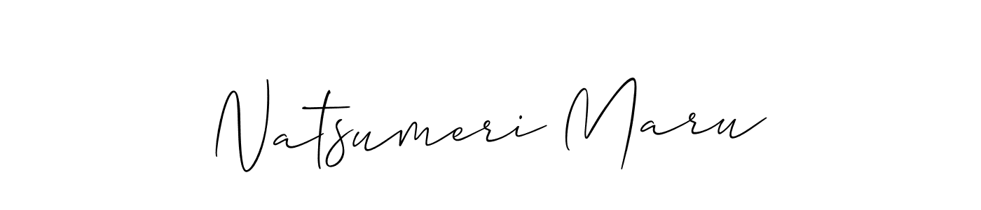 Similarly Allison_Script is the best handwritten signature design. Signature creator online .You can use it as an online autograph creator for name Natsumeri Maru. Natsumeri Maru signature style 2 images and pictures png