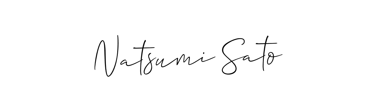 Natsumi Sato stylish signature style. Best Handwritten Sign (Allison_Script) for my name. Handwritten Signature Collection Ideas for my name Natsumi Sato. Natsumi Sato signature style 2 images and pictures png