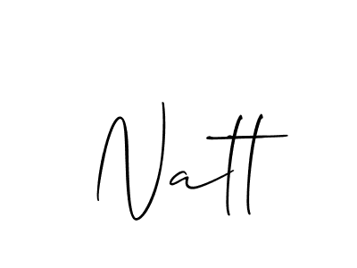 How to Draw Natt signature style? Allison_Script is a latest design signature styles for name Natt. Natt signature style 2 images and pictures png
