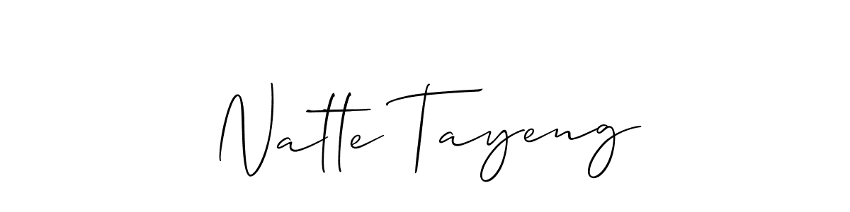 Best and Professional Signature Style for Natte Tayeng. Allison_Script Best Signature Style Collection. Natte Tayeng signature style 2 images and pictures png