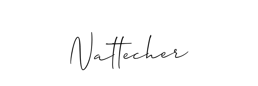 How to make Nattecher signature? Allison_Script is a professional autograph style. Create handwritten signature for Nattecher name. Nattecher signature style 2 images and pictures png