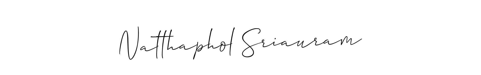The best way (Allison_Script) to make a short signature is to pick only two or three words in your name. The name Natthaphol Sriauram include a total of six letters. For converting this name. Natthaphol Sriauram signature style 2 images and pictures png
