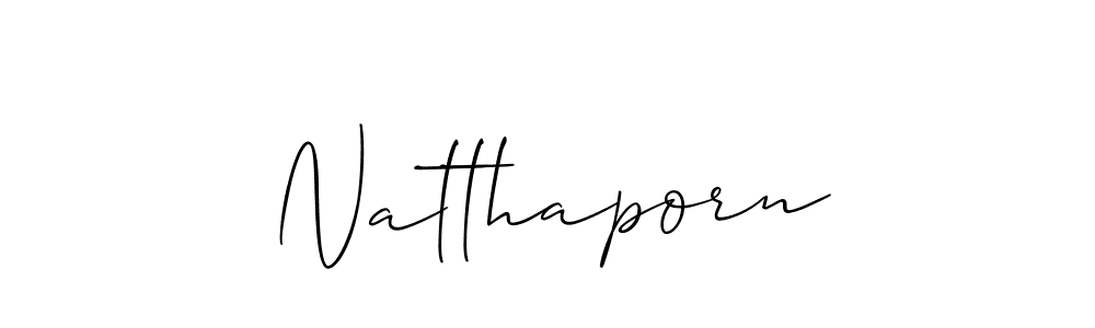 How to make Natthaporn name signature. Use Allison_Script style for creating short signs online. This is the latest handwritten sign. Natthaporn signature style 2 images and pictures png