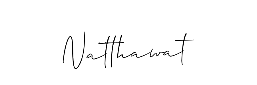 It looks lik you need a new signature style for name Natthawat. Design unique handwritten (Allison_Script) signature with our free signature maker in just a few clicks. Natthawat signature style 2 images and pictures png