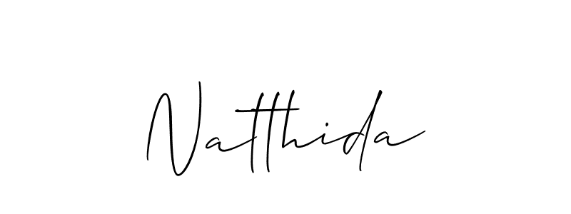 Also we have Natthida name is the best signature style. Create professional handwritten signature collection using Allison_Script autograph style. Natthida signature style 2 images and pictures png