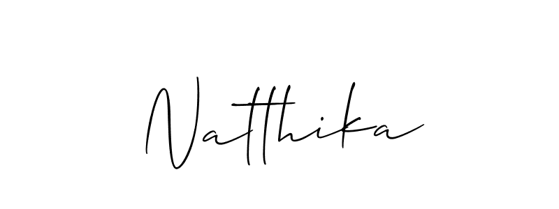 How to make Natthika signature? Allison_Script is a professional autograph style. Create handwritten signature for Natthika name. Natthika signature style 2 images and pictures png