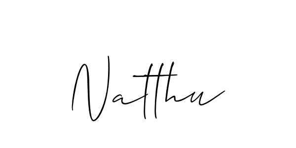 Natthu stylish signature style. Best Handwritten Sign (Allison_Script) for my name. Handwritten Signature Collection Ideas for my name Natthu. Natthu signature style 2 images and pictures png