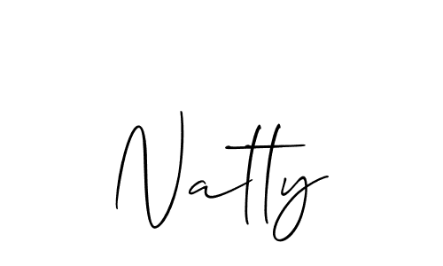 Best and Professional Signature Style for Natty. Allison_Script Best Signature Style Collection. Natty signature style 2 images and pictures png