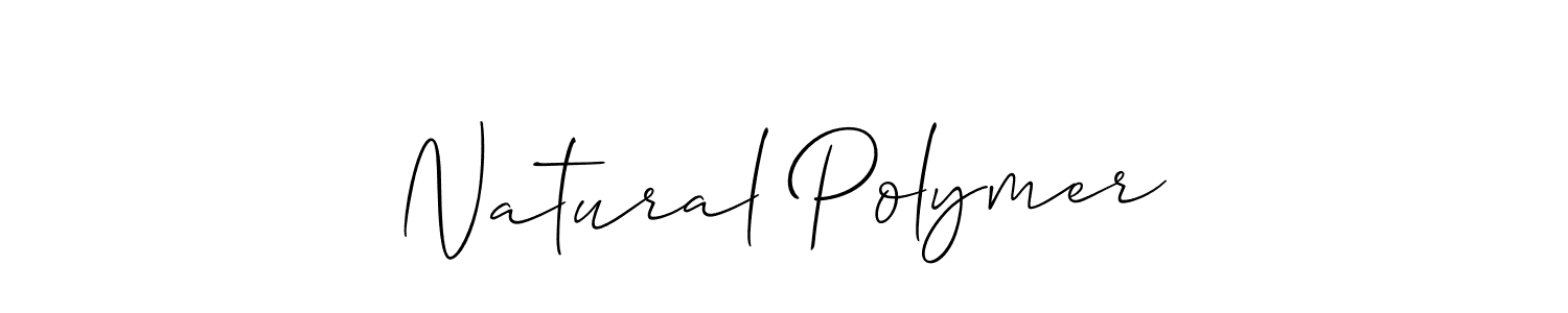 It looks lik you need a new signature style for name Natural Polymer. Design unique handwritten (Allison_Script) signature with our free signature maker in just a few clicks. Natural Polymer signature style 2 images and pictures png
