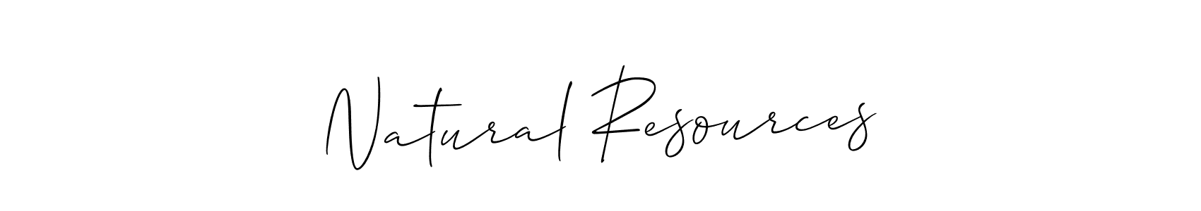 Allison_Script is a professional signature style that is perfect for those who want to add a touch of class to their signature. It is also a great choice for those who want to make their signature more unique. Get Natural Resources name to fancy signature for free. Natural Resources signature style 2 images and pictures png