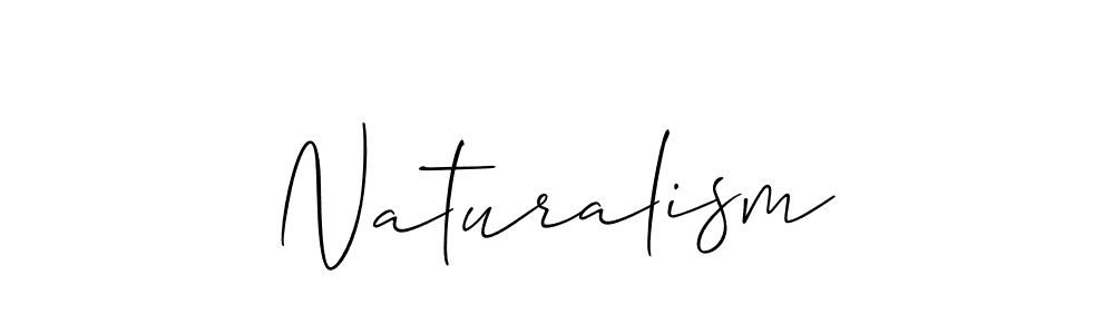 Design your own signature with our free online signature maker. With this signature software, you can create a handwritten (Allison_Script) signature for name Naturalism. Naturalism signature style 2 images and pictures png