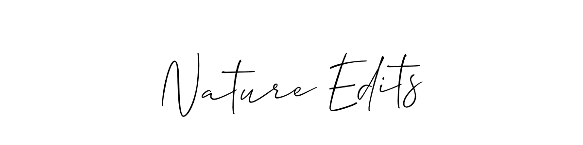 Design your own signature with our free online signature maker. With this signature software, you can create a handwritten (Allison_Script) signature for name Nature Edits. Nature Edits signature style 2 images and pictures png