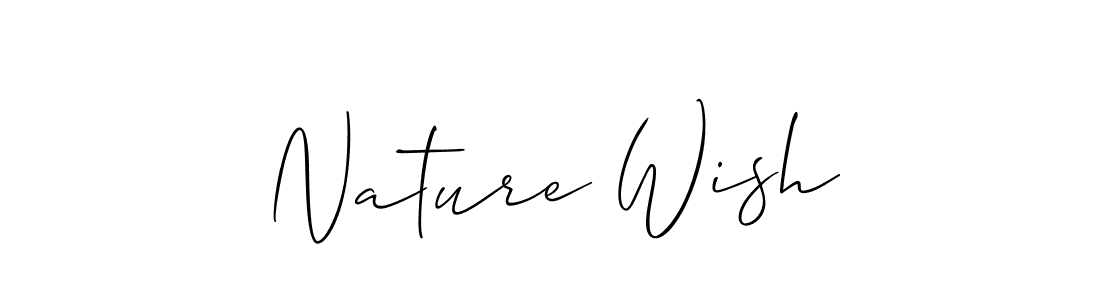 if you are searching for the best signature style for your name Nature Wish. so please give up your signature search. here we have designed multiple signature styles  using Allison_Script. Nature Wish signature style 2 images and pictures png