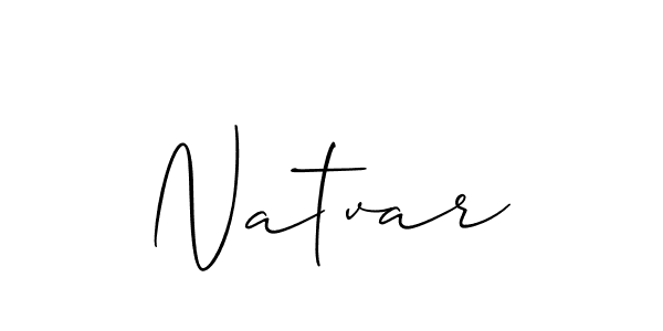 How to make Natvar signature? Allison_Script is a professional autograph style. Create handwritten signature for Natvar name. Natvar signature style 2 images and pictures png