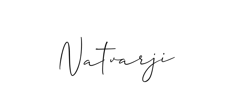 if you are searching for the best signature style for your name Natvarji. so please give up your signature search. here we have designed multiple signature styles  using Allison_Script. Natvarji signature style 2 images and pictures png