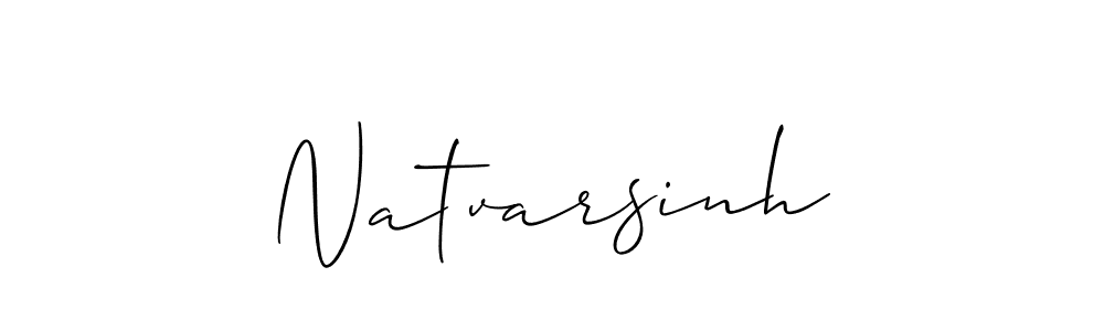 Use a signature maker to create a handwritten signature online. With this signature software, you can design (Allison_Script) your own signature for name Natvarsinh. Natvarsinh signature style 2 images and pictures png