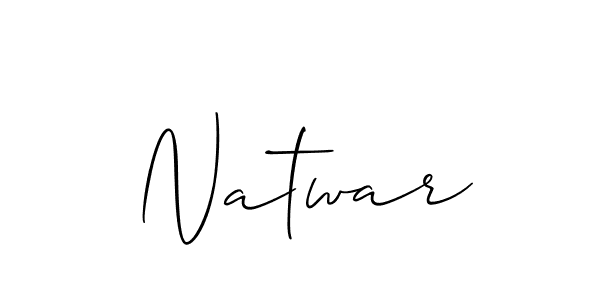 Use a signature maker to create a handwritten signature online. With this signature software, you can design (Allison_Script) your own signature for name Natwar. Natwar signature style 2 images and pictures png