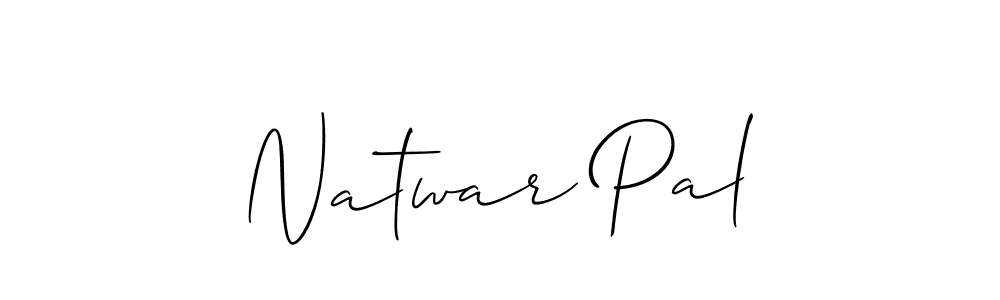 The best way (Allison_Script) to make a short signature is to pick only two or three words in your name. The name Natwar Pal include a total of six letters. For converting this name. Natwar Pal signature style 2 images and pictures png