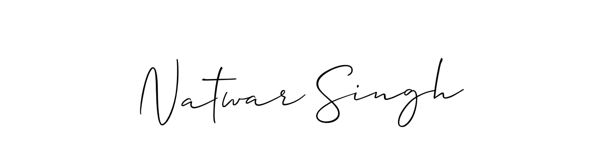 Design your own signature with our free online signature maker. With this signature software, you can create a handwritten (Allison_Script) signature for name Natwar Singh. Natwar Singh signature style 2 images and pictures png