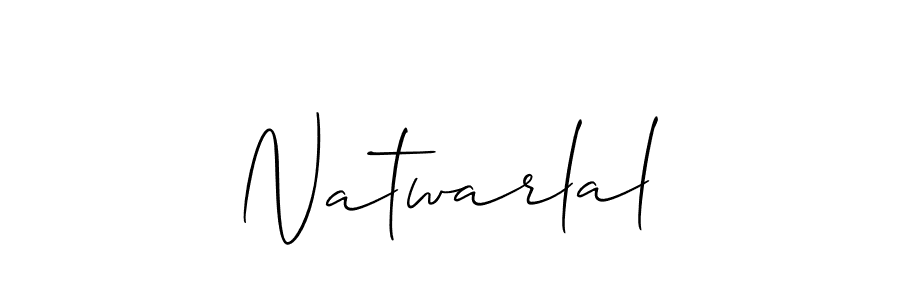 Make a beautiful signature design for name Natwarlal. With this signature (Allison_Script) style, you can create a handwritten signature for free. Natwarlal signature style 2 images and pictures png