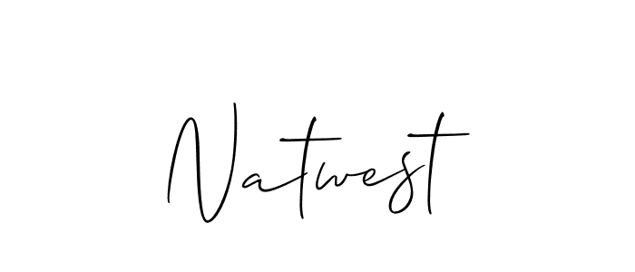 Make a beautiful signature design for name Natwest. With this signature (Allison_Script) style, you can create a handwritten signature for free. Natwest signature style 2 images and pictures png