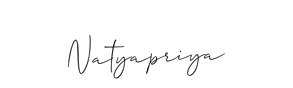 It looks lik you need a new signature style for name Natyapriya. Design unique handwritten (Allison_Script) signature with our free signature maker in just a few clicks. Natyapriya signature style 2 images and pictures png