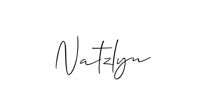 It looks lik you need a new signature style for name Natzlyn. Design unique handwritten (Allison_Script) signature with our free signature maker in just a few clicks. Natzlyn signature style 2 images and pictures png