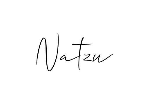The best way (Allison_Script) to make a short signature is to pick only two or three words in your name. The name Natzu include a total of six letters. For converting this name. Natzu signature style 2 images and pictures png