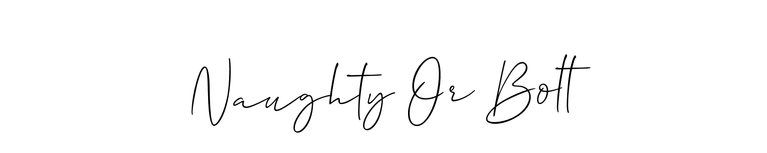 You should practise on your own different ways (Allison_Script) to write your name (Naughty Or Bolt) in signature. don't let someone else do it for you. Naughty Or Bolt signature style 2 images and pictures png
