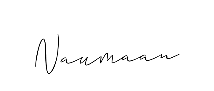Create a beautiful signature design for name Naumaan. With this signature (Allison_Script) fonts, you can make a handwritten signature for free. Naumaan signature style 2 images and pictures png