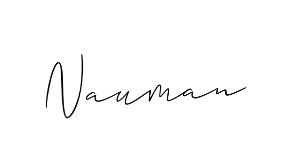 How to make Nauman signature? Allison_Script is a professional autograph style. Create handwritten signature for Nauman name. Nauman signature style 2 images and pictures png