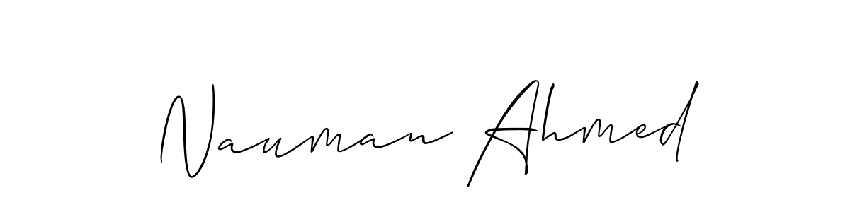 It looks lik you need a new signature style for name Nauman Ahmed. Design unique handwritten (Allison_Script) signature with our free signature maker in just a few clicks. Nauman Ahmed signature style 2 images and pictures png