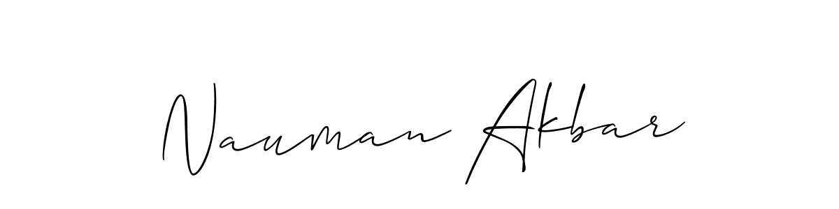 Also we have Nauman Akbar name is the best signature style. Create professional handwritten signature collection using Allison_Script autograph style. Nauman Akbar signature style 2 images and pictures png