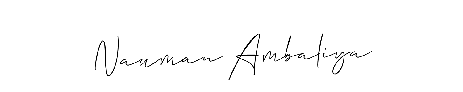 How to Draw Nauman Ambaliya signature style? Allison_Script is a latest design signature styles for name Nauman Ambaliya. Nauman Ambaliya signature style 2 images and pictures png