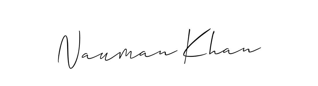 How to make Nauman Khan signature? Allison_Script is a professional autograph style. Create handwritten signature for Nauman Khan name. Nauman Khan signature style 2 images and pictures png