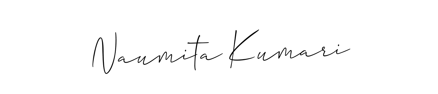 You should practise on your own different ways (Allison_Script) to write your name (Naumita Kumari) in signature. don't let someone else do it for you. Naumita Kumari signature style 2 images and pictures png