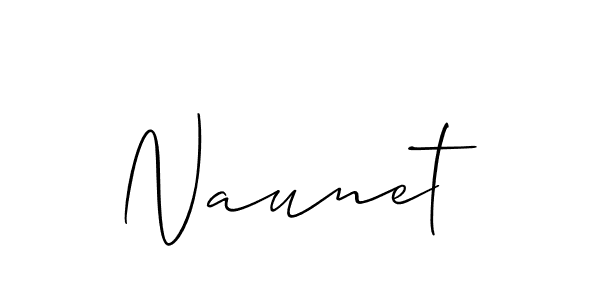 How to make Naunet name signature. Use Allison_Script style for creating short signs online. This is the latest handwritten sign. Naunet signature style 2 images and pictures png