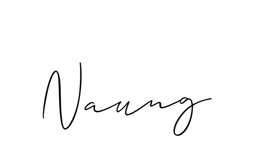 Create a beautiful signature design for name Naung. With this signature (Allison_Script) fonts, you can make a handwritten signature for free. Naung signature style 2 images and pictures png