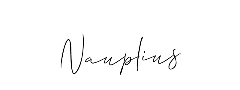 Use a signature maker to create a handwritten signature online. With this signature software, you can design (Allison_Script) your own signature for name Nauplius. Nauplius signature style 2 images and pictures png