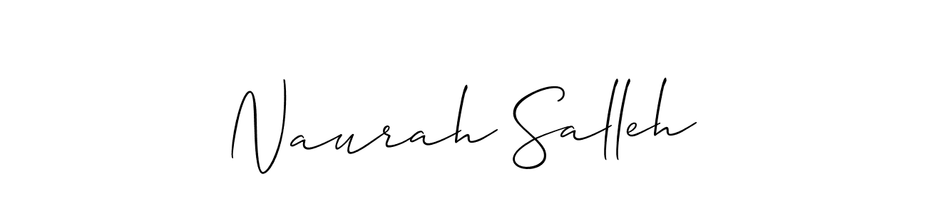 Naurah Salleh stylish signature style. Best Handwritten Sign (Allison_Script) for my name. Handwritten Signature Collection Ideas for my name Naurah Salleh. Naurah Salleh signature style 2 images and pictures png